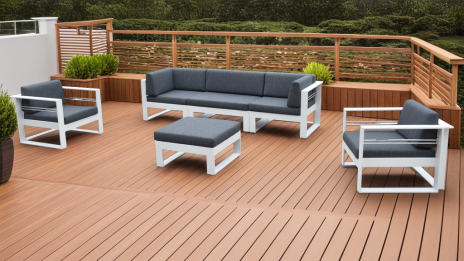 Salon de jardin aluminium haut de gamme 5 places - ST TROPEZ