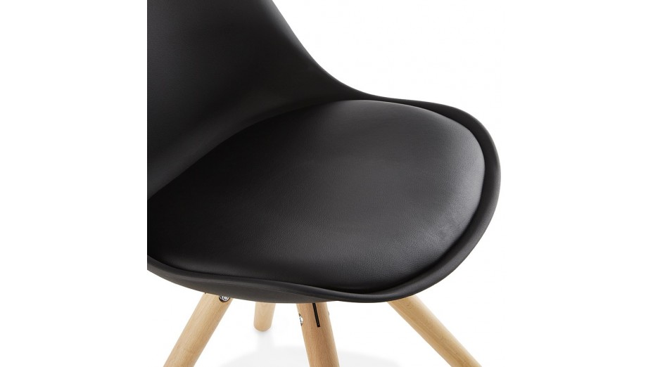 NEW - Chaise moderne noire