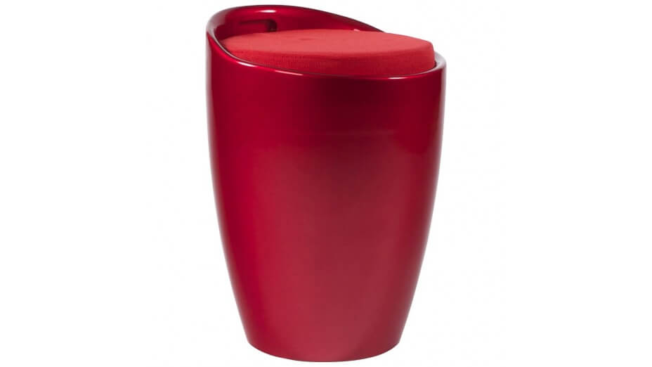Tab - Tabouret coffre Rouge