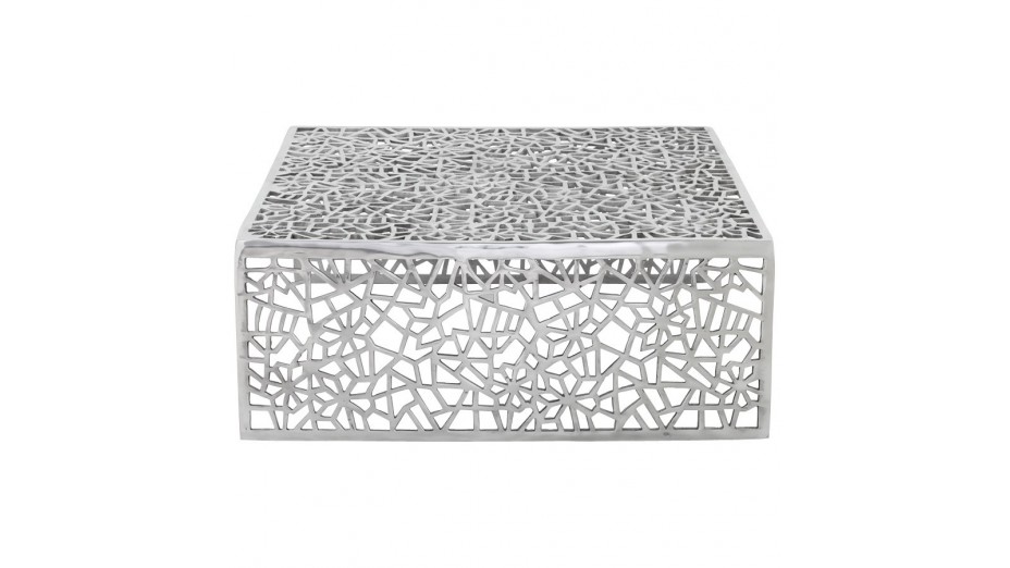 ATENA - Table basse en aluminium poli