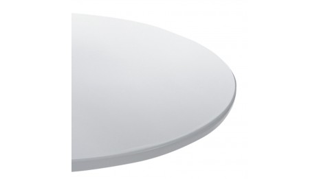 Sato - Bout de canapé design plateau blanc