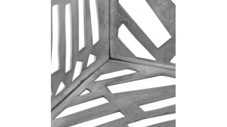 Lory - Bout de canapé carré aluminium poli