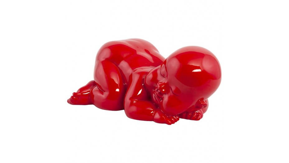 DODO - Statue bébé couché rouge