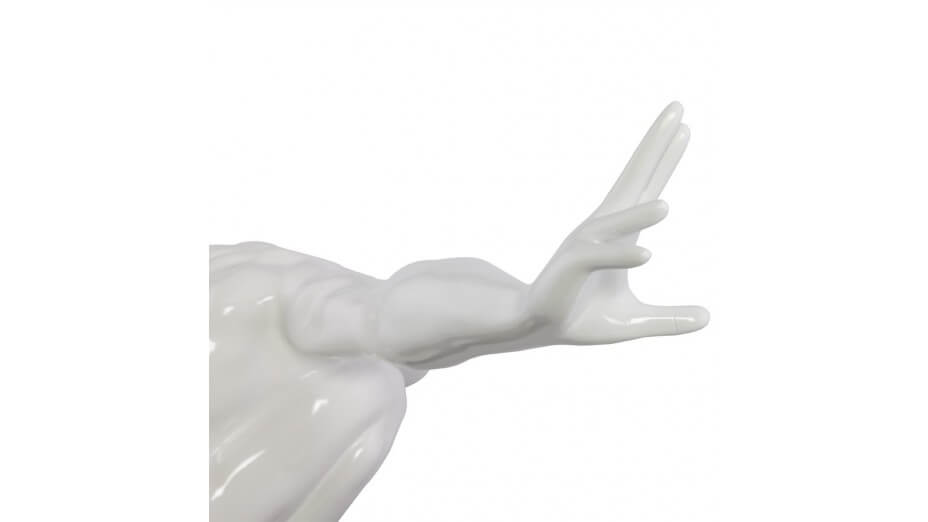 Lari - Statue athlète résine blanche