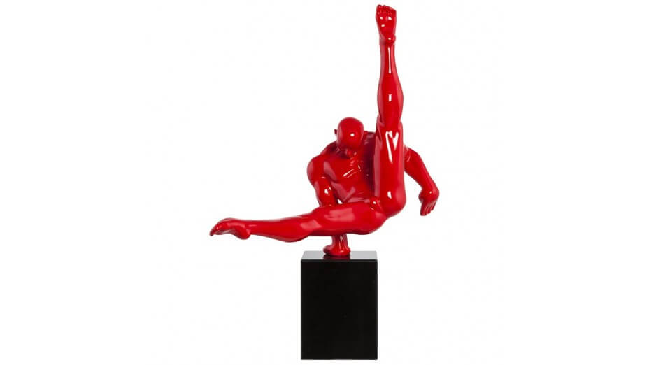 Néro - Statue Gymnaste en résine rouge