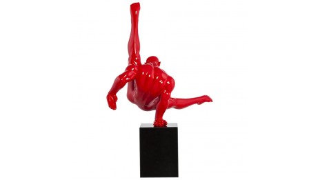 Néro - Statue Gymnaste en résine rouge