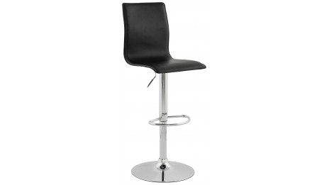 Stand - tabouret de bar réglable en similicuir noir