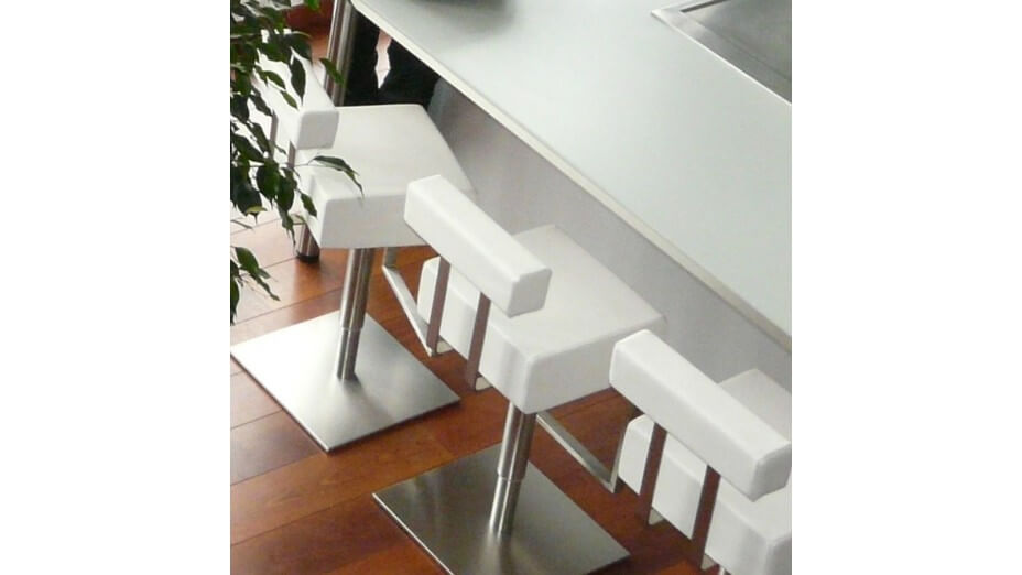 Kubo - Tabouret de bar design blanc