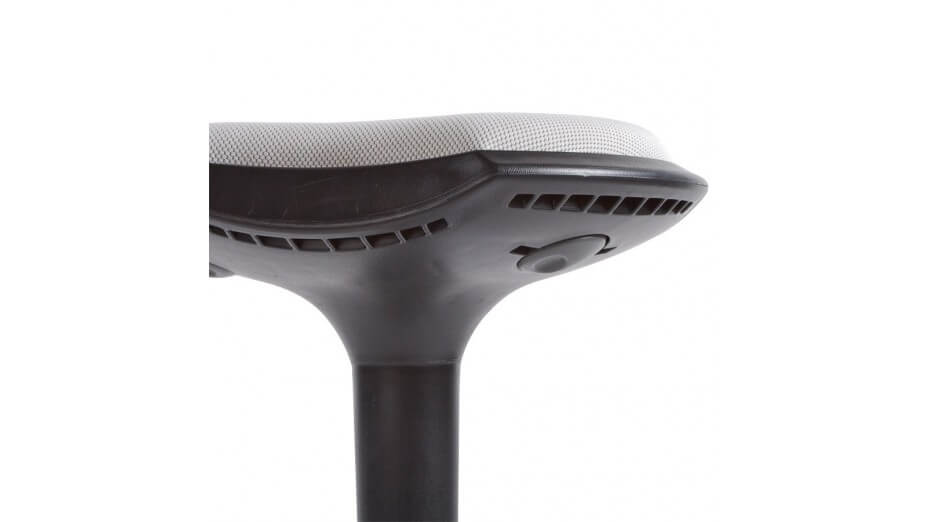 Ergo - Tabouret ergonomique gris avec système de balancement