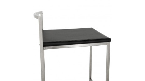 Mona Mini - Tabouret de bar Mi-hauteur design assise noire