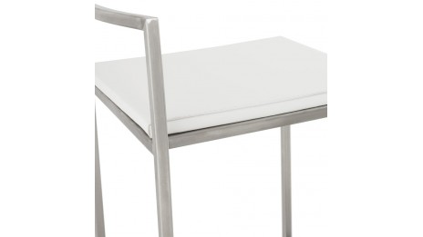 Mona Mini - Tabouret de bar Mi-hauteur design assise blanche