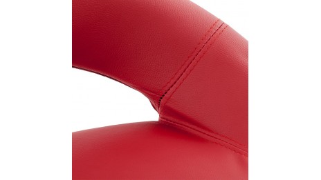 Alfa - Tabouret de bar moderne similicuir rouge
