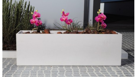 BALKO 100 - Jardinière en béton blanc