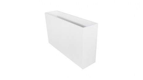 SKUARE 100 - Jardinière rectangulaire en béton blanc