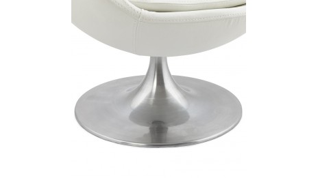Lounge - Fauteuil moderne en simili-cuir Blanc