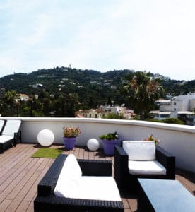 Salon de jardin en résine tressée - Terrasse Cannes